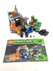 LEGO Minecraft 21113 The Cave - 100% Complete with Minifigures and Manual