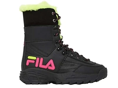 Bota Disruptor Fila para mujer negra/tónica limón/rosa knockout nueva en caja Foto 1 de 4