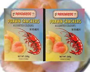 Colored Prawn Crackers 2 Packs x 200g = 400g, Great for Party, Easy to Fry. - Picture 1 of 5