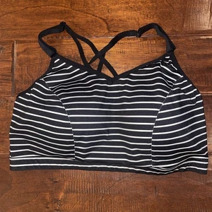 Lane Bryant Livi Active Women’s Sports Bra Striped Plus Size 44DDD Strappy Yoga - Picture 1 of 6