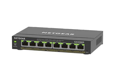 NETGEAR 8 Port PoE Gigabit Ethernet Plus Switch (GS308EP) - with 8 x PoE+ @ 62W, - Image 1 of 4