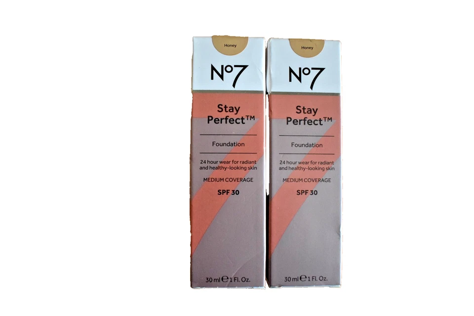 2X No7 Stay Perfect Foundation SPF 30- Honey - 30ml - Image 1 of 1