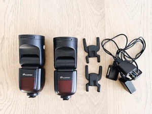 2x Flashpoint Zoom Li-on x R2 TTL On-Camera Round Flash  - SONY - Picture 1 of 4