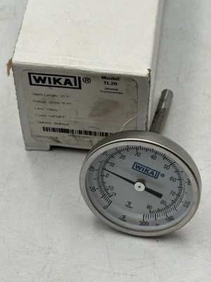 Wika TI.20 Bimetal Thermometer 0/200 F/C 1/4 in NPT