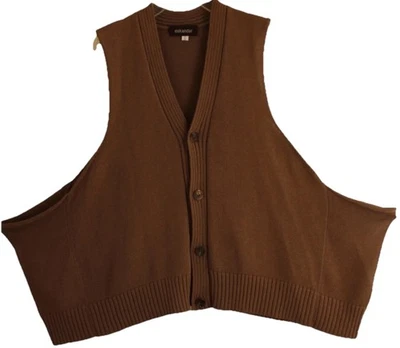 Suéter Cárdigan Eskandar O/S MOCHA Marrón Claro Algodón Seda Cuadrado Icónico Capas Foto 1 de 4