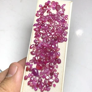 Natural Ruby Gemstone Mixed Shape Lot Untreated Loose Gemstones Wholesale 35 Ct - Picture 1 of 24