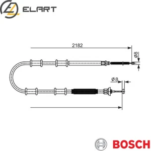 CABLE PARKING BRAKE 1 987 482 594 FOR FIAT DOBLO/Platform/Chassis/Bus/Cargo 1.4L - Picture 1 of 8