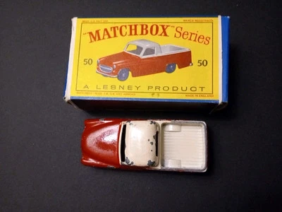 Matchbox #50A Commer Pickup Extremely Rare Red/White 1958 In Original D1 Box - Image 1 of 4