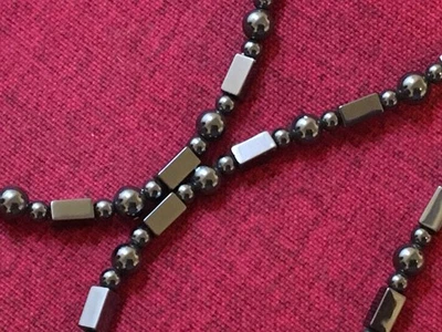 Hematite Beaded Necklace 30” long - Image 1 of 4