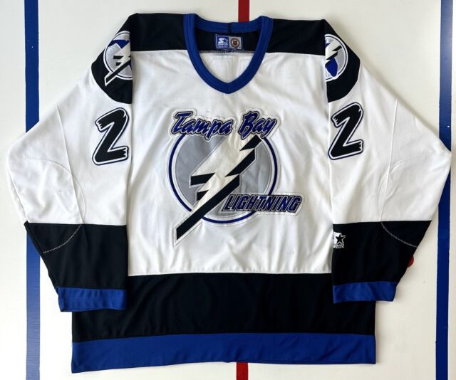 Starter Men's Gray, Blue Tampa Bay Lightning Cross Check Jersey V-Neck Long  Sleeve T-shirt