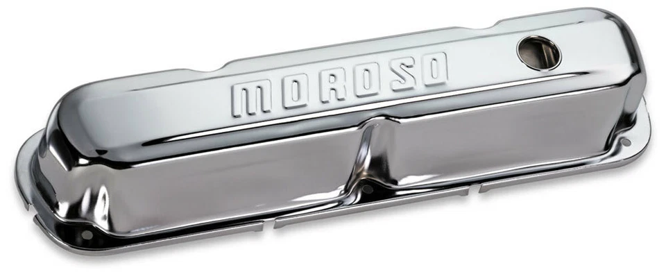 Moroso 68161 Chrome B/E Valve Covers Sbm Tall W/Baffle - Image 1 of 1