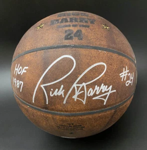 Rick Barry SIGNED HOF Legends Basketball + INSC Warriors PSA/DNA AUTOGRAPHED - Picture 1 of 5