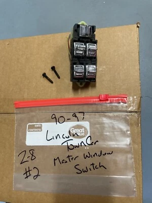 🔥 #2 1990-97 LINCOLN TOWN CAR OEM MAESTRO INTERRUPTOR DE VENTANA ELÉCTRICA Foto 1 de 4