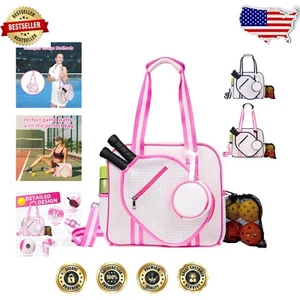 Versatile Women's Pickleball Paddle Bag - Includes Coin Purse & Wristbands - Imagen 1 de 9