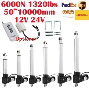 DC 12V 24V 6000N Electric Linear Actuator Heavy Duty 50mm ~1000mm 4mm/s Fast - Picture 1 of 37