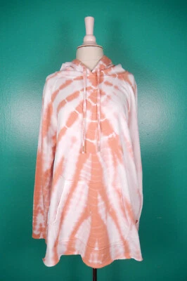 Young Fabulous & Broke Peach White Knit Tie Dye Tunic Sweatshirt Hoodie Nwt M - Image 1 of 4