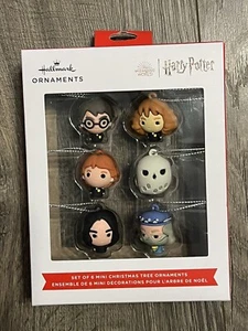 Hallmark Harry Potter Mini Christmas Tree Ornament Set Of 6 Hogwarts NIB - Picture 1 of 2