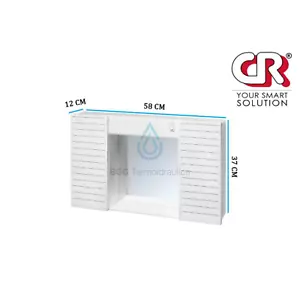 SPECCHIO SPECCHIERA SIMPATY PENSILE BAGNO PVC 2 ANTE LUCE E INTERRUTTORE ITALY - Foto 1 di 6