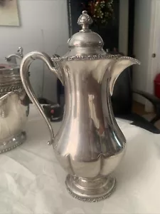 Vtg Forbes Silver Co. Creamer Hinged Lid Quadruple Silverplate #420 9.5” Tall - Picture 1 of 13