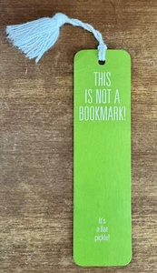 Vintage Hallmark Bookmark This Is Not A Bookmark! It's A Flat Pickle! - Picture 1 of 2