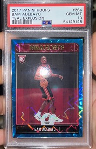 2017-18 NBA Hoops Bam Adebayo #264 Teal Explosion PSA 10🔥🔥🔥🔥🔥