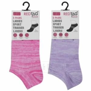 NEW LADIES 5 PAIR PACK WOVEN LOW CUT FULL TWIST YARN TRAINER SOCKS. - Picture 1 of 4