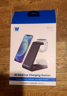 3 in 1 Charging Station for iPhone, Wireless Charger iPhone 15 14 Black  - Image 1 of 4