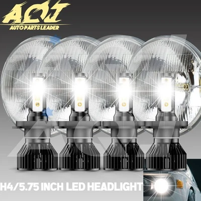 4PCS 5.75 5-3/4 inch LED Headlight Hi/Lo Beam DRL For Ford Galaxie 500 1962-1974 - Image 1 of 4