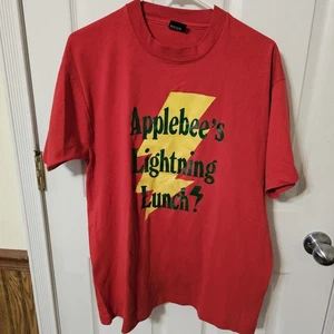 Applebee's Shirt Herren XL Red Lightning Lunch Vintage USA 90s Single Stitch Y2k Promo - Bild 1 von 8