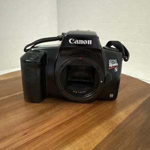 Canon EOS Rebel S II Film Camera 35mm No Lens Black Body Only Tested Works Clean - Picture 1 of 17