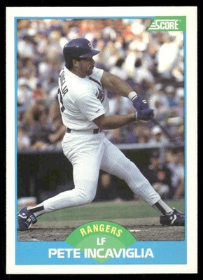 Pete Incaviglia 1989 Score #201 Texas Rangers - Image 1 of 2