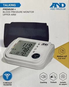 Monitor de presión arterial de brazo superior A&D Medical UA-1030T - Hablar, digital - Imagen 1 de 8