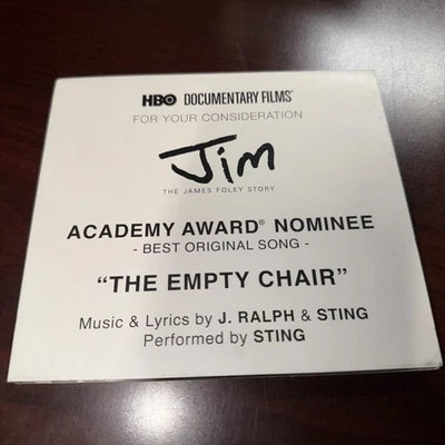 J. Ralph & Sting ‎– The Empty Chair * promo single CD * Jim James  Foley Story Foto 1 de 4