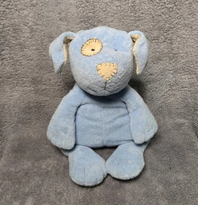 Pottery Barn Kids (PBK) Blue Beige Spotted Eye Plush Dog Stuffed Animal Rare - Picture 1 of 11