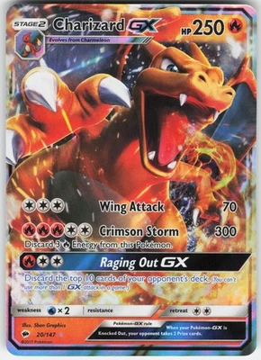 Charizard GX Ultra Rare SM - Burning Shadows 20/147 LP-NM - Image 1 of 2