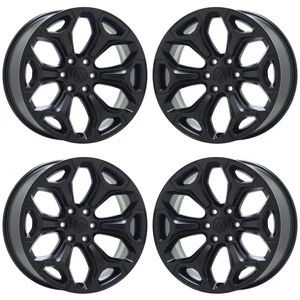 22" Dodge Ram 1500 Truck Satin Black wheels rims Factory OEM 2019-2024 set 2685 - Picture 1 of 7