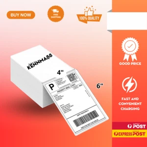 Thermal Direct Shipping Label 4x6 100x150mm 500 Labels Fan-Fold Stickers AUSPOST - Picture 1 of 4
