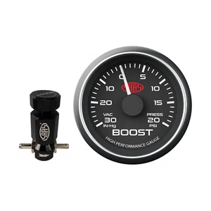 SAAS Adjustable Boost Controller w/ Black 30 In Hg - 20 PSI Petrol Boost Gauge - Picture 1 of 11