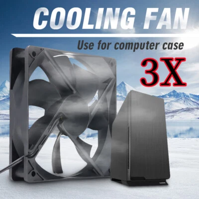 3Pcs USB Cooling Fan 5V DC Silent Desktop PC Computer Case Cooler 120x120x25mm - Image 1 of 4