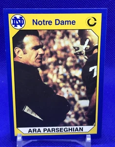 Tarjeta de colección universitaria de fútbol americano Ara Parseghian 1990 Notre Dame #6 - Imagen 1 de 2