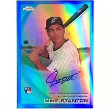 2010 Topps Chrome #190 Mike Stanton RC auto Blue Refractor rookie autograph /199