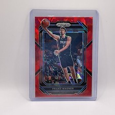 2022-23 Panini Prizm Franz Wagner Red Cracked Ice Prizm #182 Orlando Magic