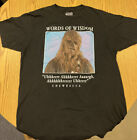 T-shirt noir graphique homme Star Wars LG Chewbacca Words of Wisdom. Moteur fou