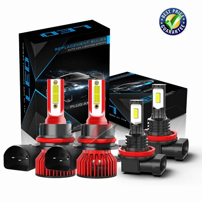 For Chevrolet Equinox 2005 2006 2007 2008 2009 LED Headlight Fog Light Bulbs Kit - Image 1 of 4