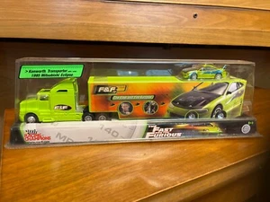 ertl racing champions fast and the furious kenworth transporter with 1995 mitsub - Picture 1 of 5