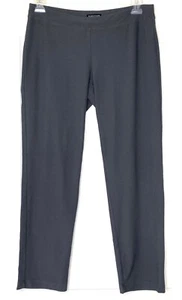 Pantalones rectos EILEEN FISHER gris oscuro lavables crepé elástico tejido MEDIANOS 8/10 - Imagen 1 de 4