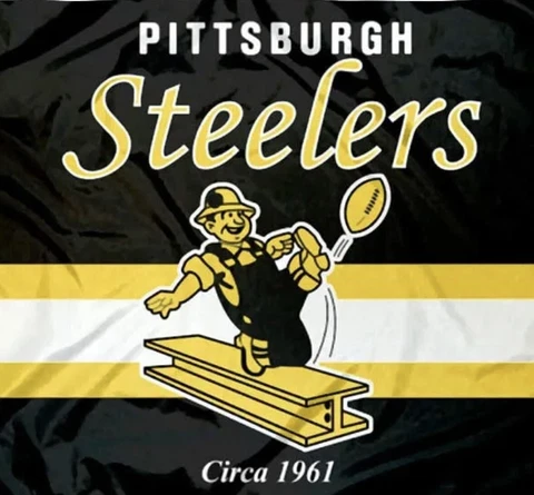 Pittsburgh Steelers Black Classic 1961 Mascot 3x5 Flag! Outdoor or Indoor! Cover