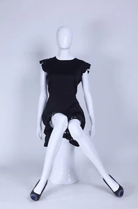 Weiblich FA+6W Abstrake Schaufensterpuppe Weiß Glänzend Frau Egghead Kopf Neu - Bild 1 von 9