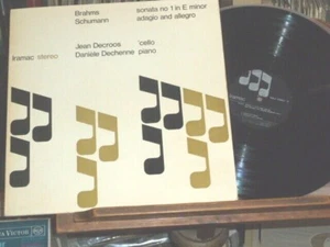1967 BRAHMS Cello Sonata SCHUMANN Adagio Jean DECROOS +Dechenne ED1 IRAMAC St NM - Picture 1 of 5