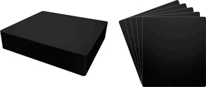 (100) 10" Record Bin Divider Cards - 10-1/4" x 11-1/2" - Black Economical 30Mil - Picture 1 of 2